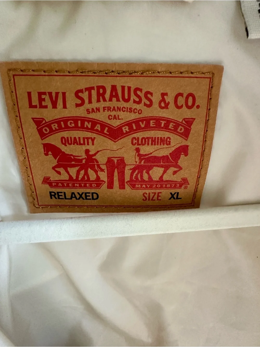 Levi's Cream Sherpa Body Jacket with Blue Denim Sleeves